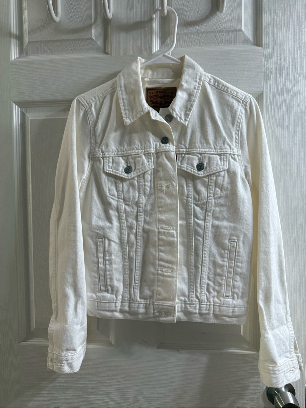 Levi's White Denim Trucker Jacket - Women's Classic Fit